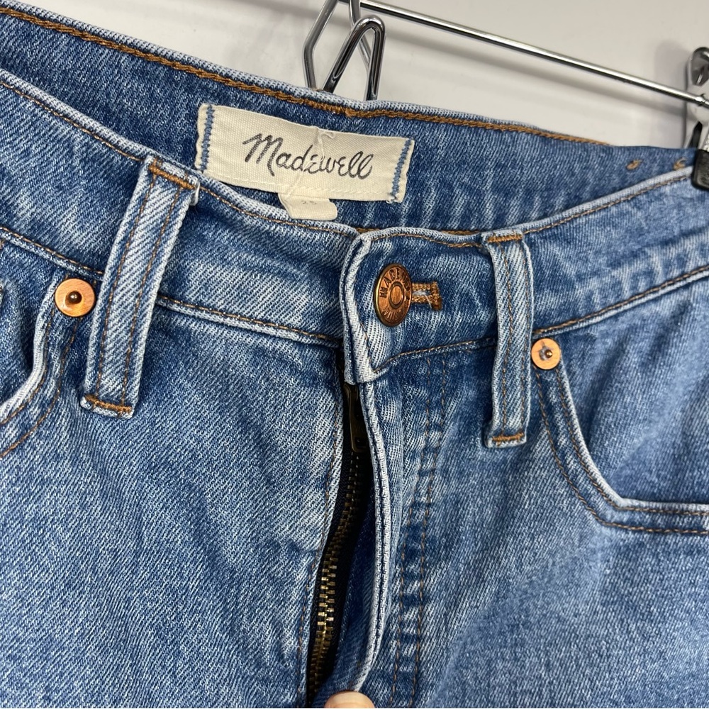 Madewell High Rise Denim Jean Shorts: Pieced Edition J0530 Patchwork Raw Hem 25 - Picture 11 of 16